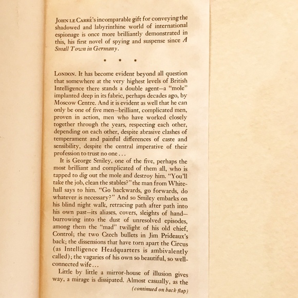 First Edition Tinker, Tailor. Soldier, Spy by John Le Carré - Picture 2 of 5